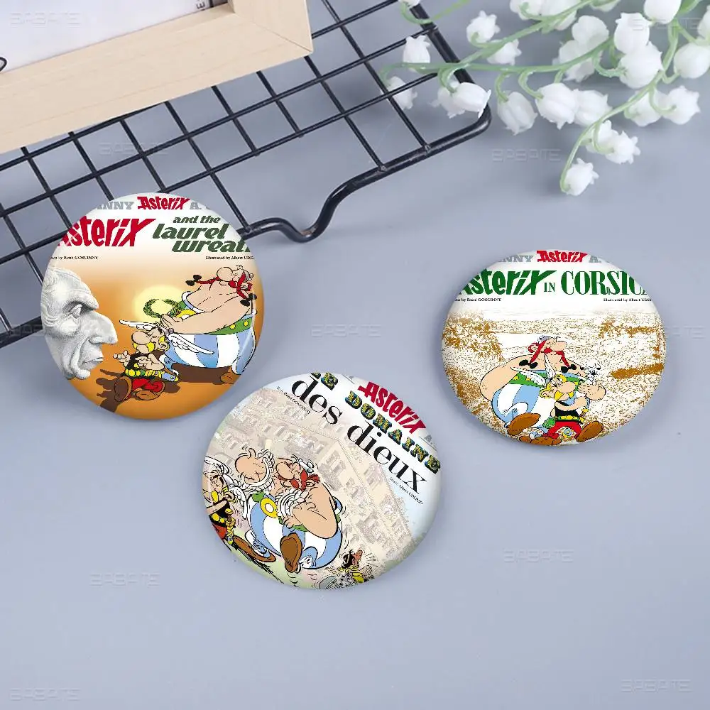 Animation Asterix Abzeichen Kreative Weißblech Soft Button Pins Tier Icon Brosche Revers Rucksack Abzeichen Zubehör Pin