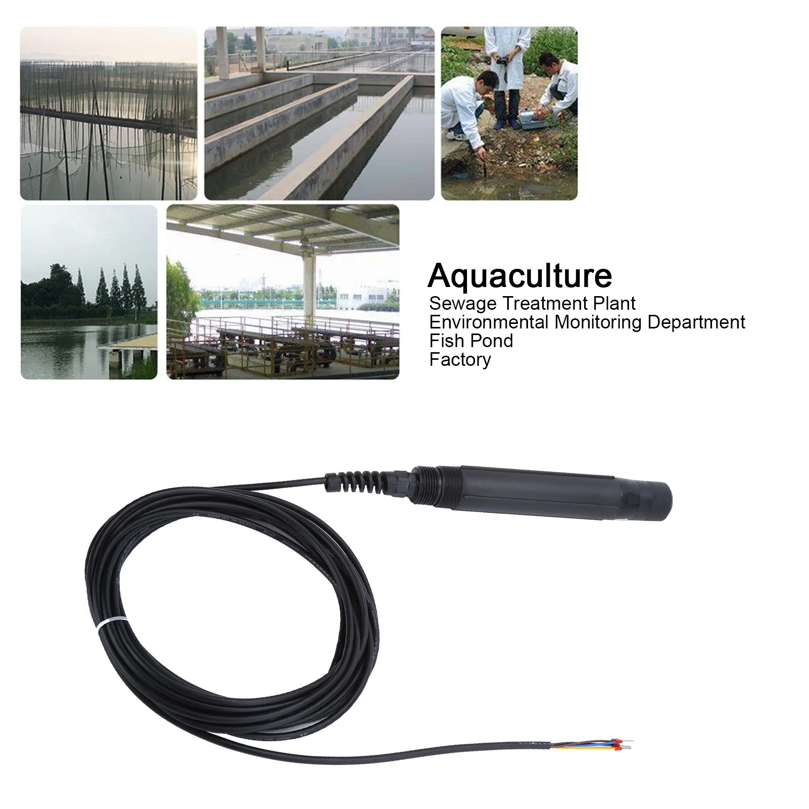 

Fluorescence Dissolved Oxygen Meter Detector Sensor Waterproof Aquaculture Device 12‑24V Water Quality Tester
