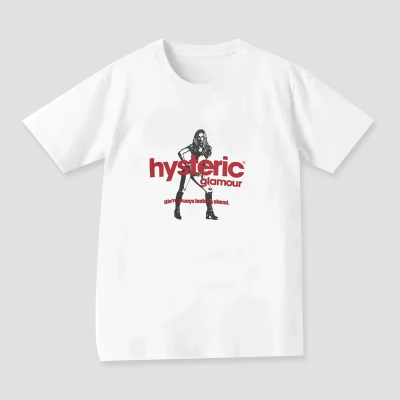 Vintage Hysterical Glamour Printed T-shirt Man Women Cotton T-shirt Men's T-shirts 2026 Summer Men's Clothing New Tee Streetwear