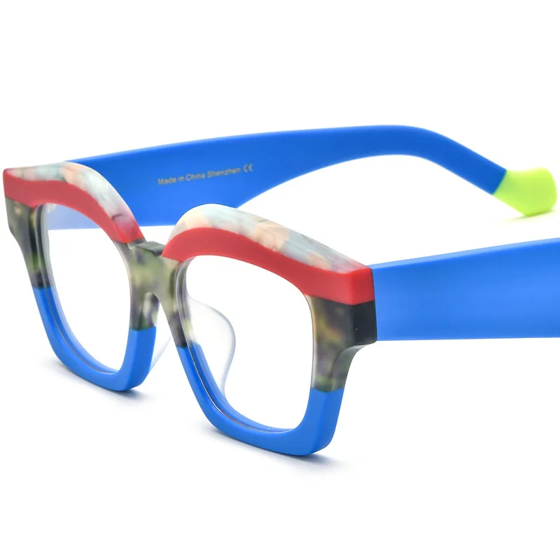 New multi-color round frosted plate glasses frame for men and women can be equipped with myopia anti-blue light glasses frame