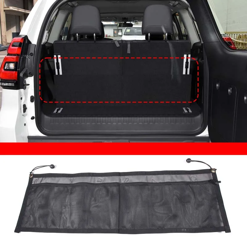 

For Toyota prado Car Rear Trunk Seat Elastic String Net Car Boot Organizer Pocket Cargo Net Car Receive Arrange Net 114cm*37cm