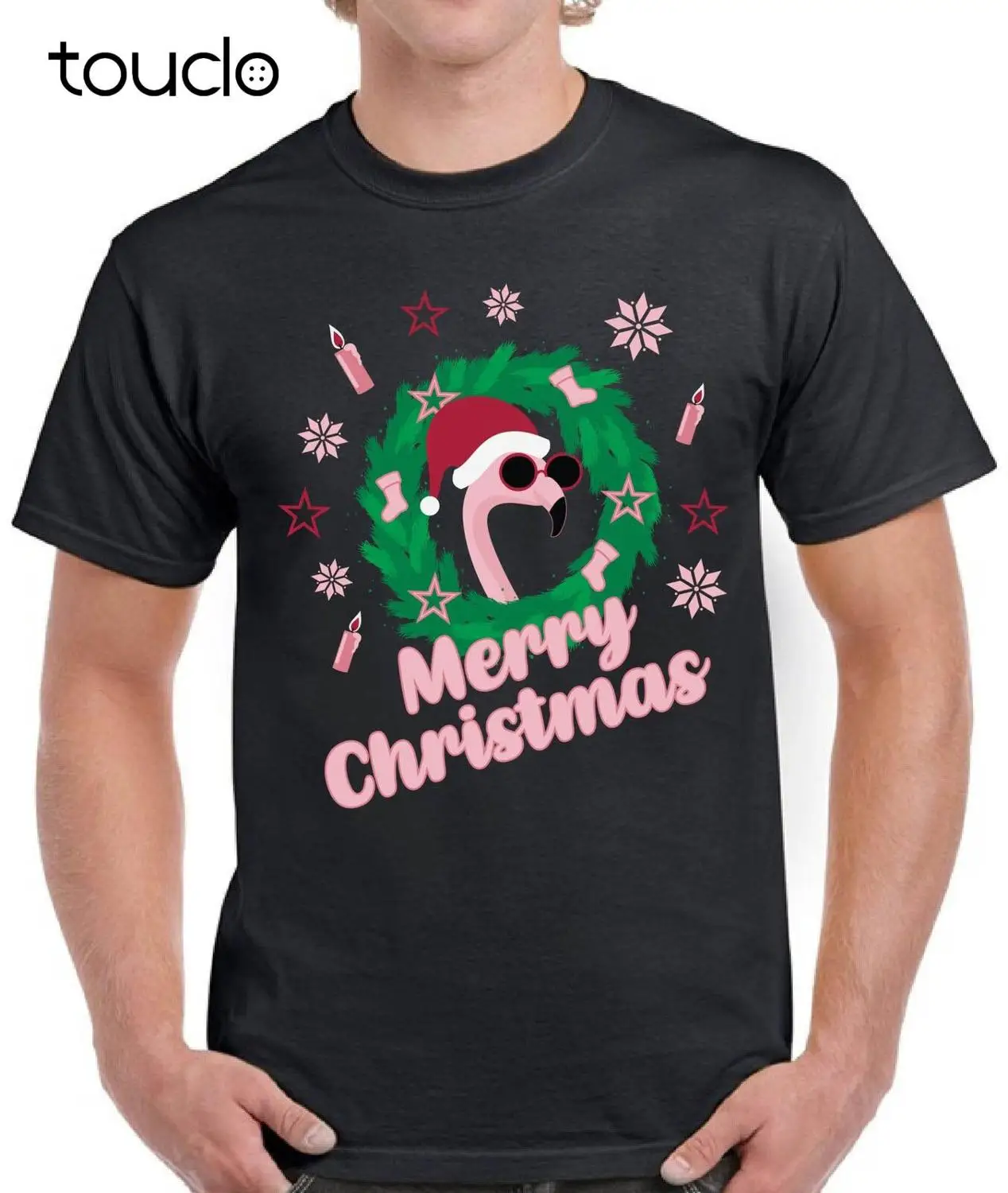 Merry Christmas Flamingo Ugly Funny Shirt Xmas Holiday Gift Men'S T Shirt unisex