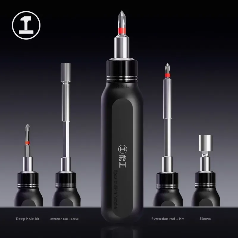 Professional Grade Ratcheting Screwdriver Set with Magnetic Triangular Bits and Ergonomic Handle