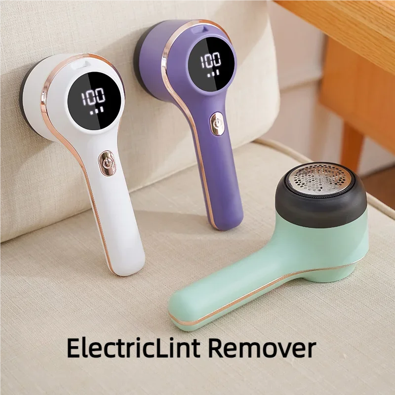 

Lint Remover For Clothing Hair Ball Trimmer Fuzz Pellets Clothes Sweater Fabric Shaver with LED Digital Electric Fluff Lint Remo