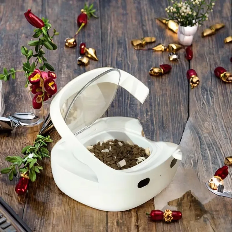 Smart Automatic Pet Feeder WiFi APP Control Sensor Recognition Anti-Snatch Food Dispenser Portable for Dogs