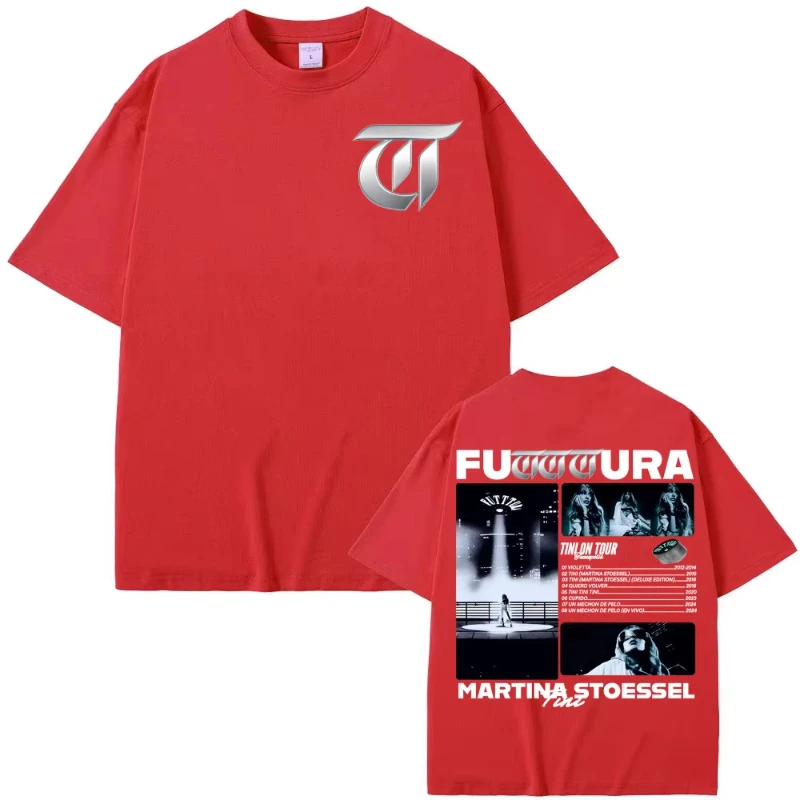 تي شيرت تيني ستوسل فودركو ألبوم جولة 2025 غطاء تي شيرت للرجال والنساء ملابس عصرية جمالية تي شيرت 100% قطن بأكمام قصيرة تي شيرت #2