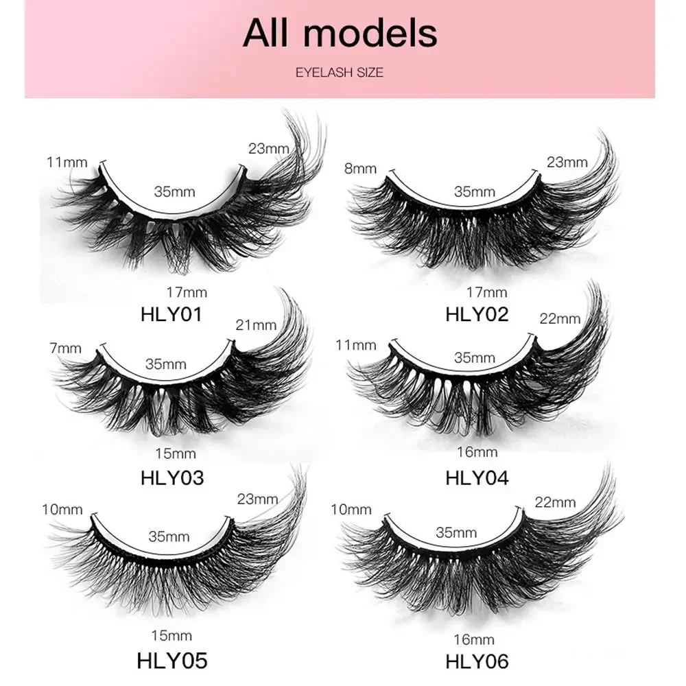 10 Paar Fuchs-Augenwimpern, flauschig, natürlich, geflügeltes Wimpernende, verlängern, 3D-Nerzhaar, falsche Wimpern, Katzen-Wimpern