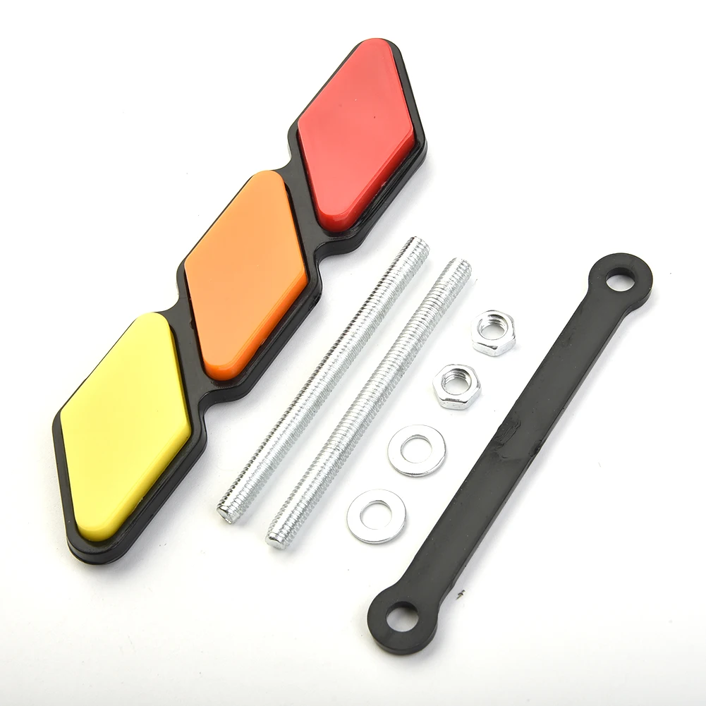 Car Tri-Color Emblem Grille Badge Three Colors Decals 3D Stickers Exterior Styling Accessories For Toyota for tundra Tacom 4 for