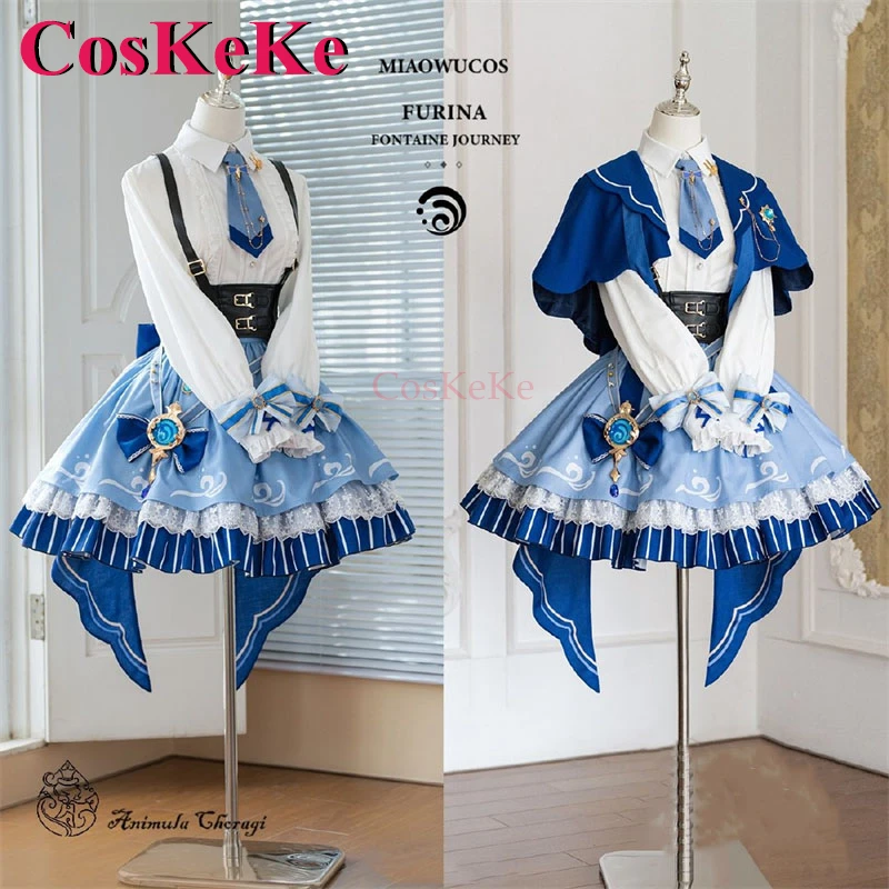 

CosKeKe Furina Cosplay Game Genshin Impact Costume Sweet Gorgeous Elegant Lolita Dress Women Activity Party Role Play Clothing