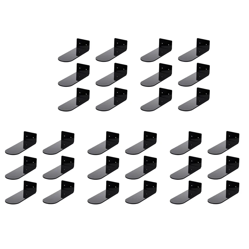 

【Superdeals】30 Pack Floating Shoe Shelves,Black Acrylic Wall Mounted Shoe Display Shelves,For Display Collectible Shoe&Sneaker