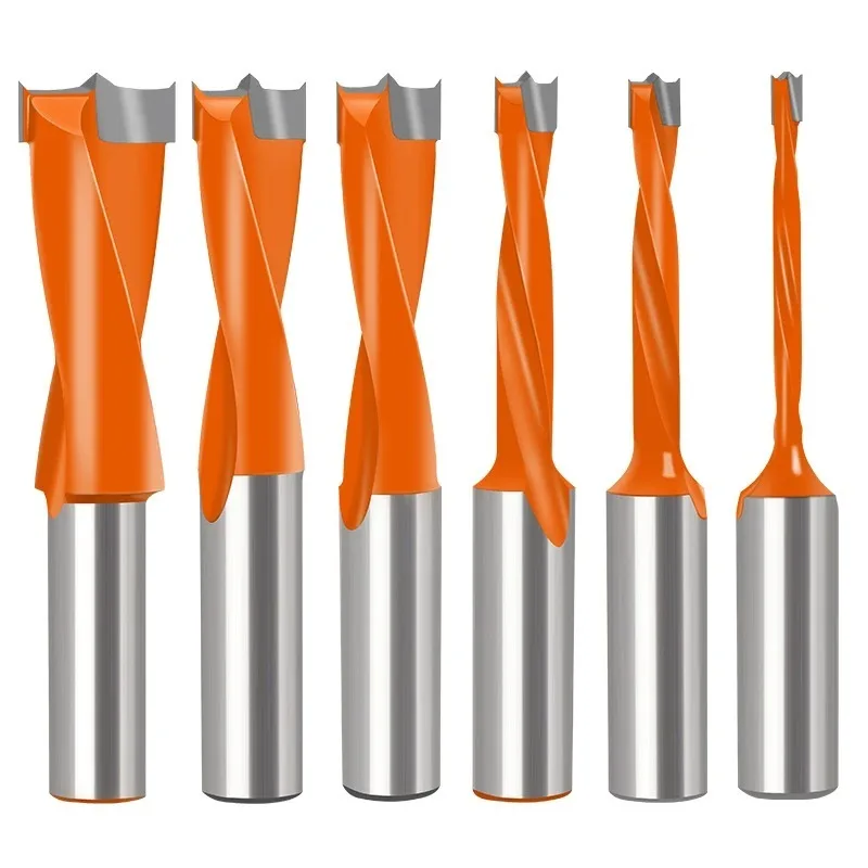 Woodworking Row Drill Bit, Forward & Reverse Alloy Tungsten Steel 3-in-1 Hinge Opener Drill Bit for Woodworking Machine