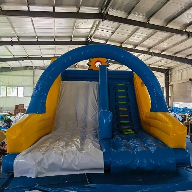 Giant 4x6m PVC Inflatable Water Slide Castle Trampoline Combo For Urban Parks Holds 20 People Durable Bouncy House With Pool