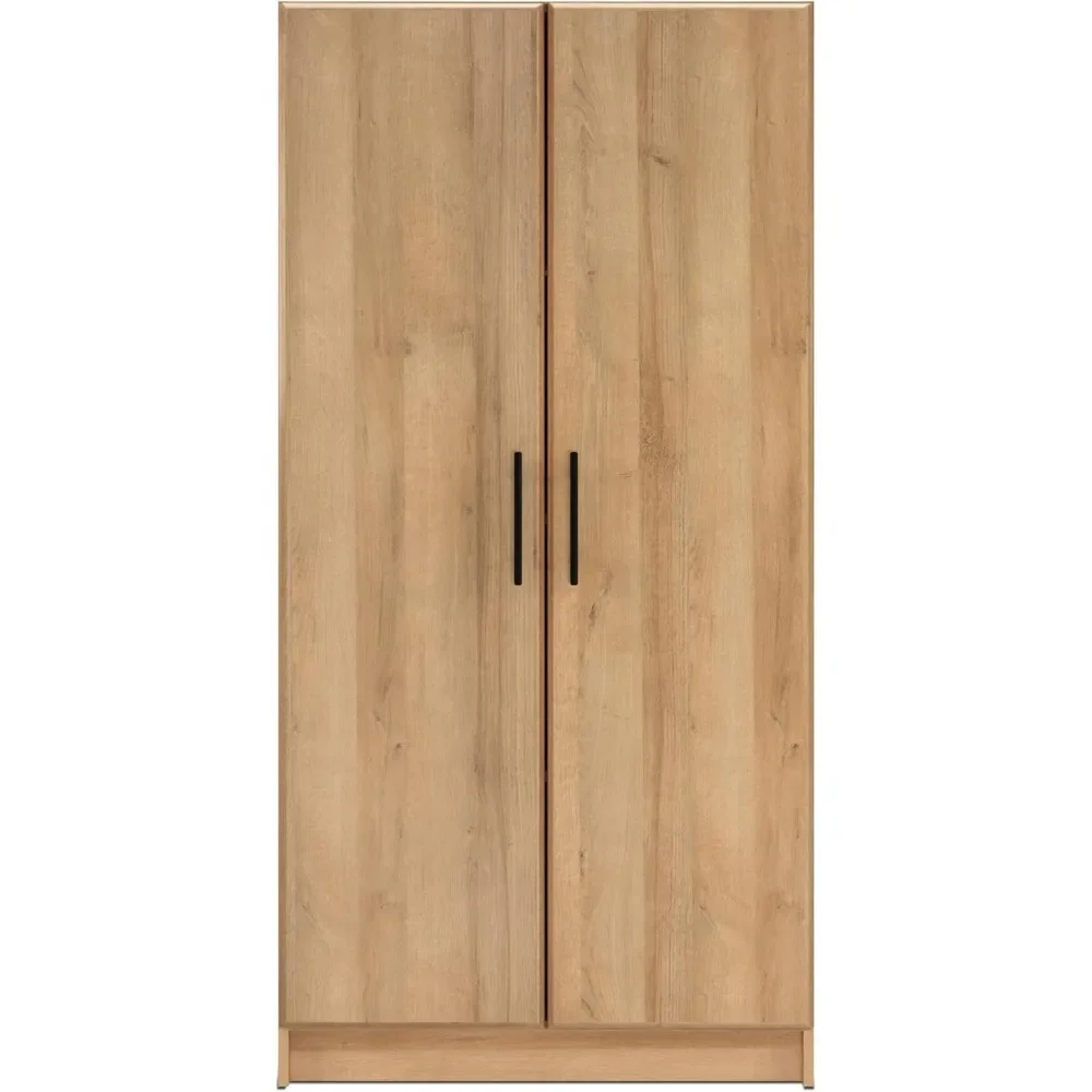 Elite-armoire de rangement 32 pouces, 16D X 32W X 65H chêne