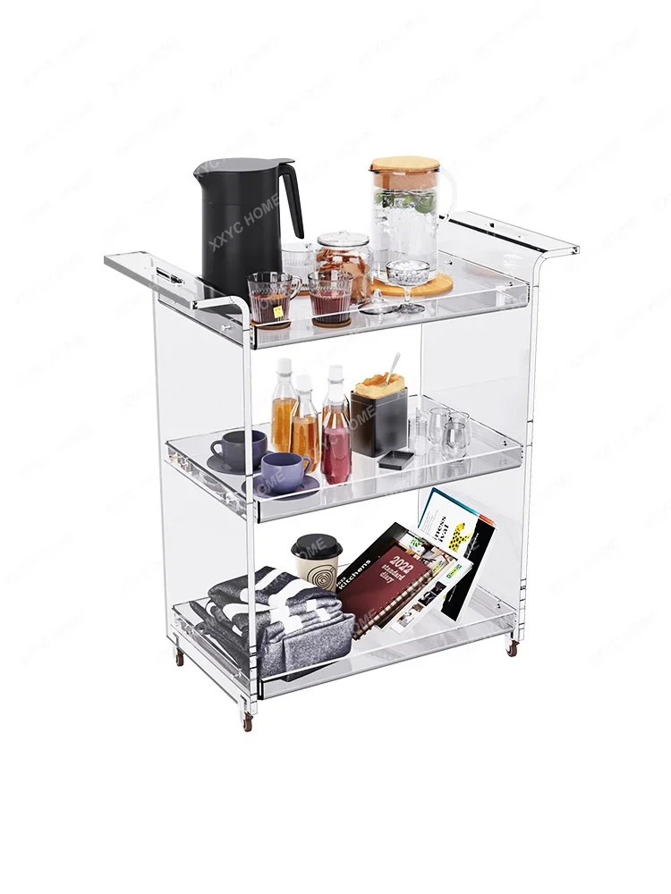 

Acrylic trolley rack ins wind kitchen bathroom multi-layer storage removable snack storage rack