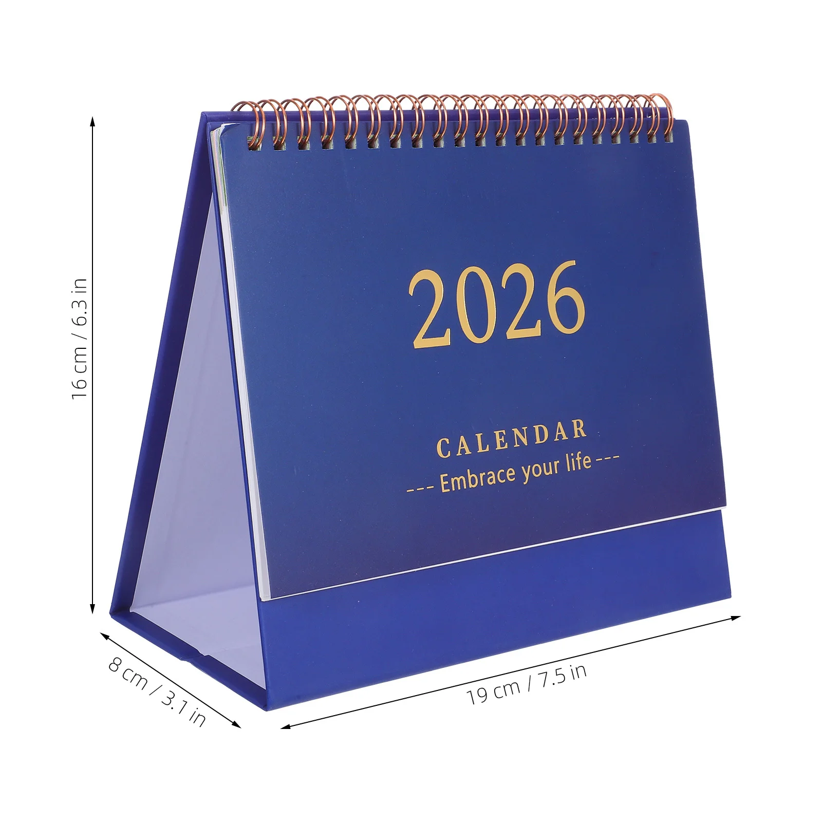 2026 Desktop Flip Calendar with Coil Binding Daily Planner for Office Home Use Minimalist Time Management Tool