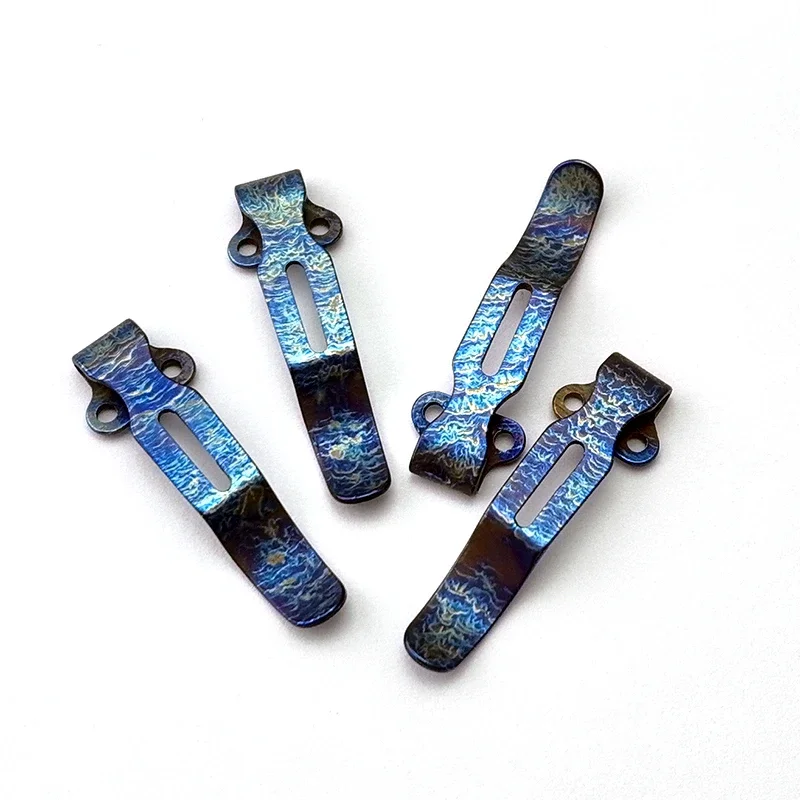 1 قطعة أنودة سبائك التيتانيوم مشبك خلفي ل BM Bug 535 لتقوم بها بنفسك اكسسوارات مخصصة للطي سكين جيب المواد المقواة #2