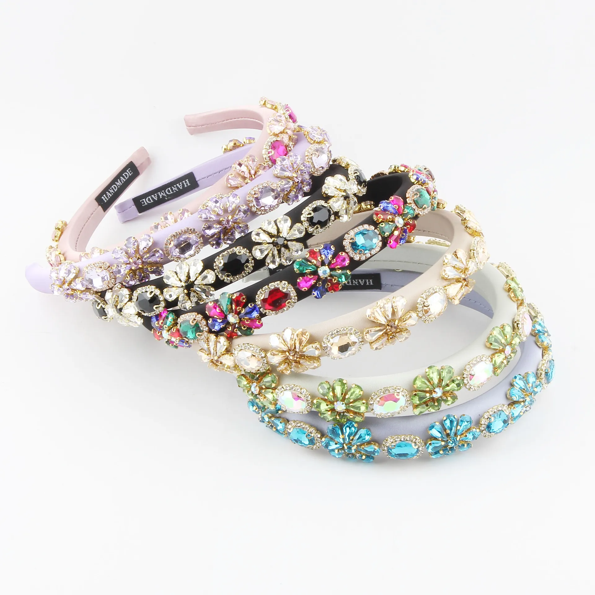Fashion Heavy Industry Exaggerated Palace Baroque Full Diamond Super Flash Florals Headband Hair Accessories