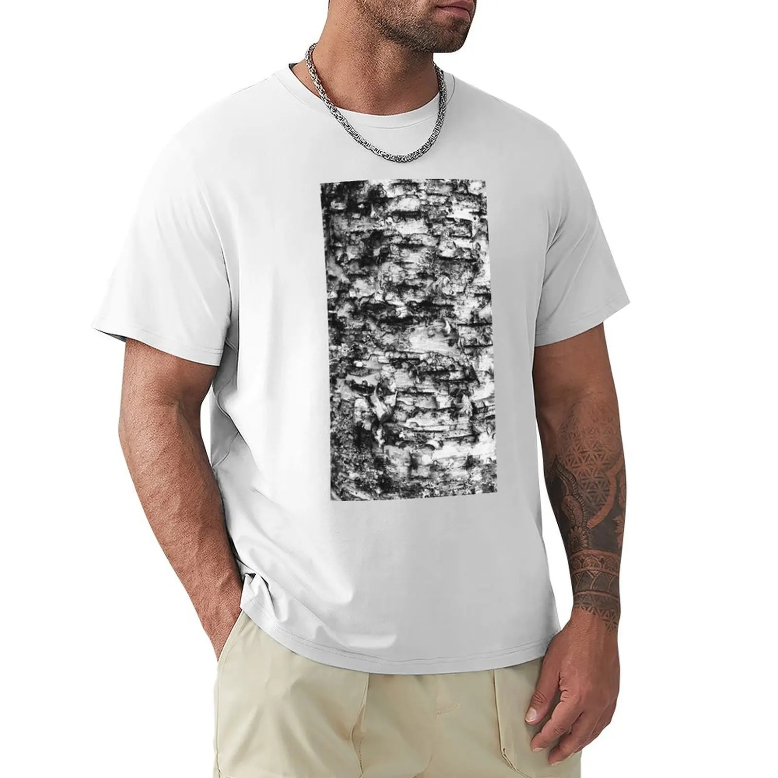 birch bark T-shirt for a boy plus size tops tops t shirts for men