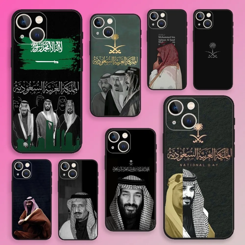 Salman of Saudi Arabia Phone Case For iPhone 15,14,13,12,11,Plus,Pro Max,XS,X,XR,SE,Mini,8,7 Soft Silicone Black Cover