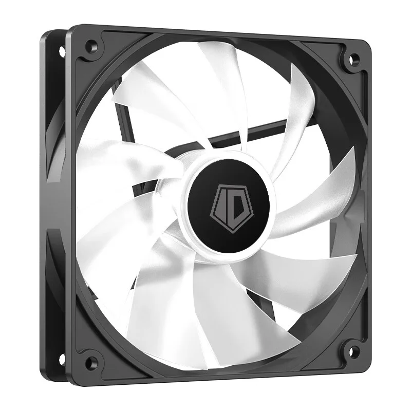 ID Cooling XF-120 PC Case Fan, Branco Silencioso, 120mm Chassic Fan, Suporta Motherboard, PWM, Sincronização ARGB, Grande Volume de Ar, 12 centímetros