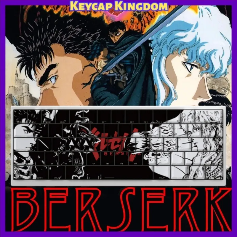BERSERK Theme Anime Keycap 98 Key Mechanical Keyboard Cherry PBT Custom Keycap Tablet Laptop PC Gaming Keyboard Accessories Gift