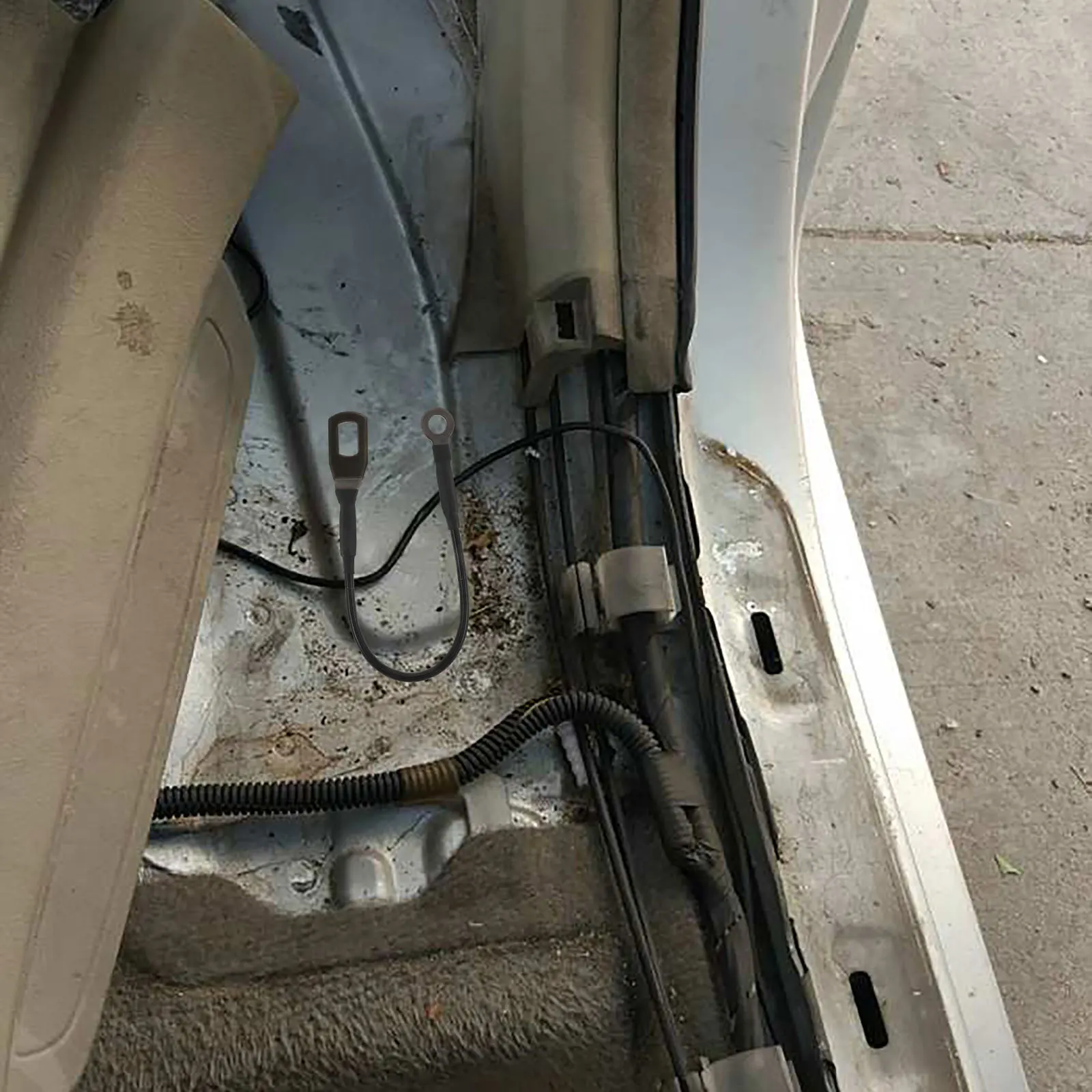 2 قطعة كابلات الباب الخلفي للسيارة شديدة التحمل من المطاط الصلب لشاحنة بيك اب مجموعة استبدال دعم بوابة الرفع الخلفي للاستخدام في جميع الأحوال الجوية