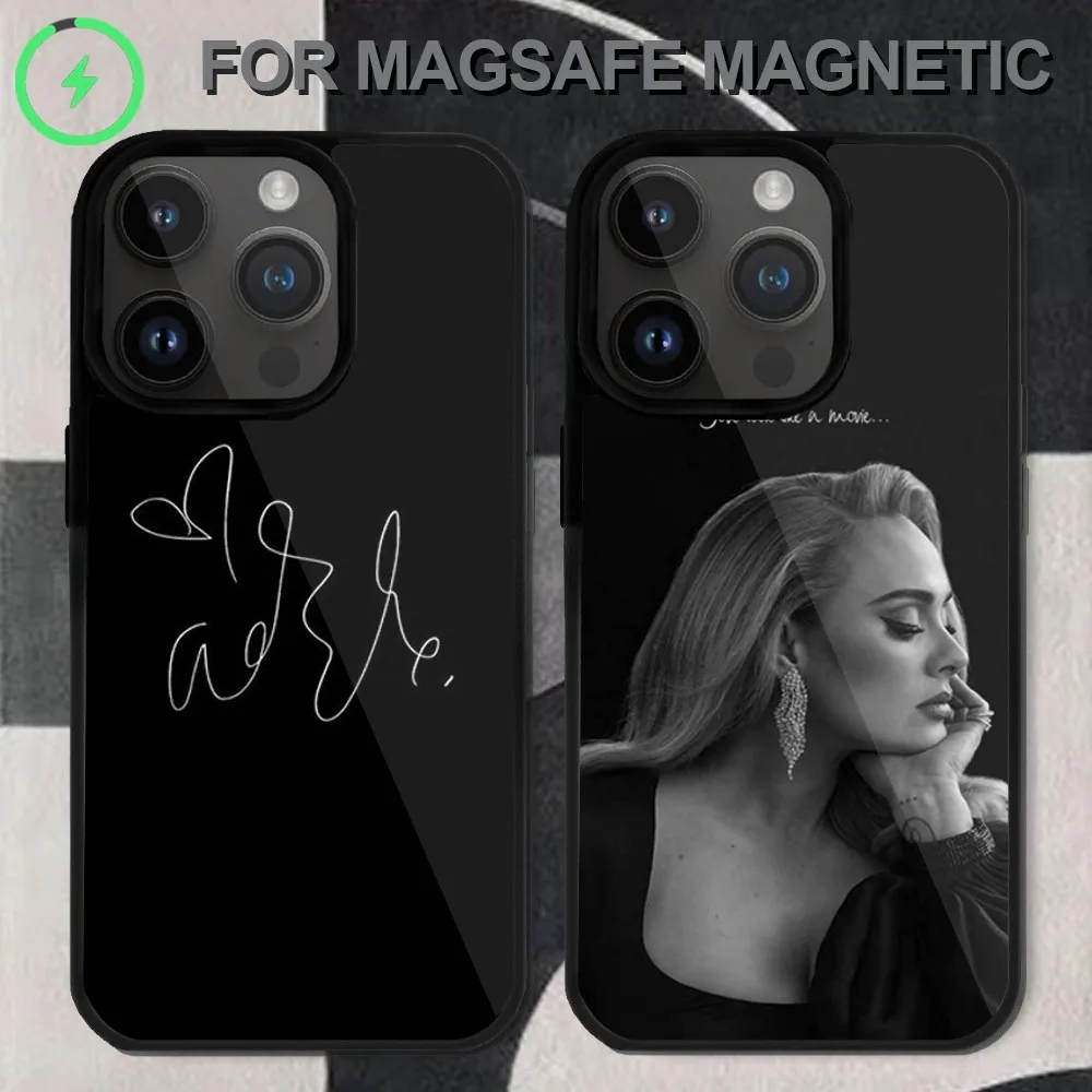 Singer Adele  Phone Case  For iPhone 14 13 12 11 15 Pro Max Magsafe Wireless Charge Plus Mini Cover