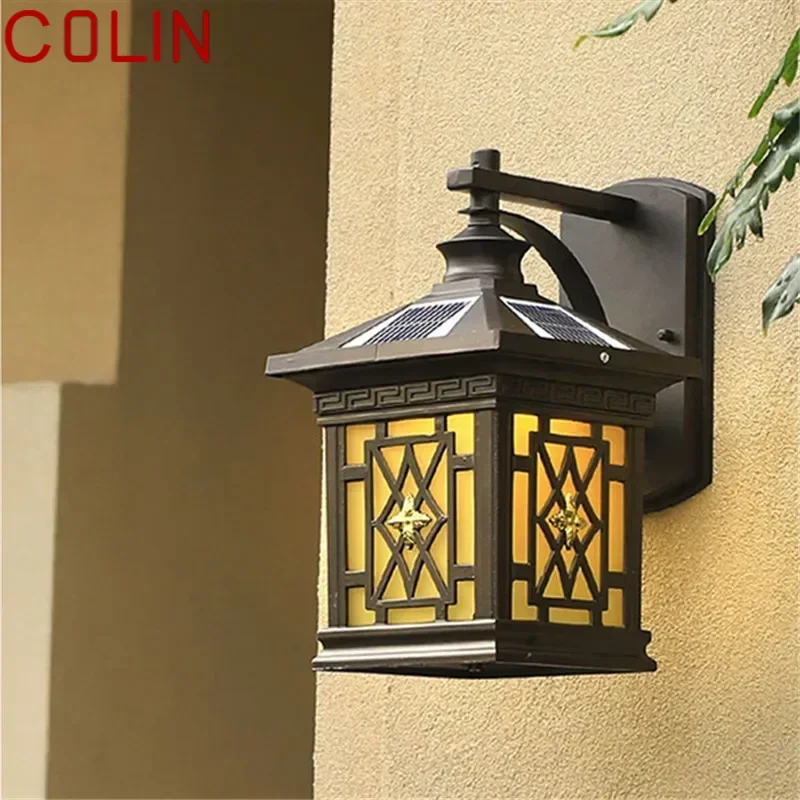 COLIN Solar Wall Light Fixture Outdoor Modern LED Waterproof Patio Lighting For Porch Balcony Courtyard Villa Aisle