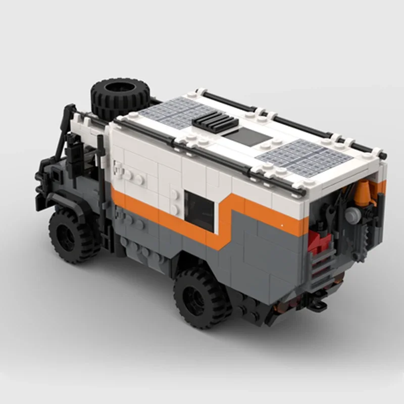 Modelo de vehículo militar Moc, ladrillos de construcción, tecnología Camper V10 clásica, bloques modulares, regalos, juguetes de Navidad, conjuntos de bricolaje, montaje