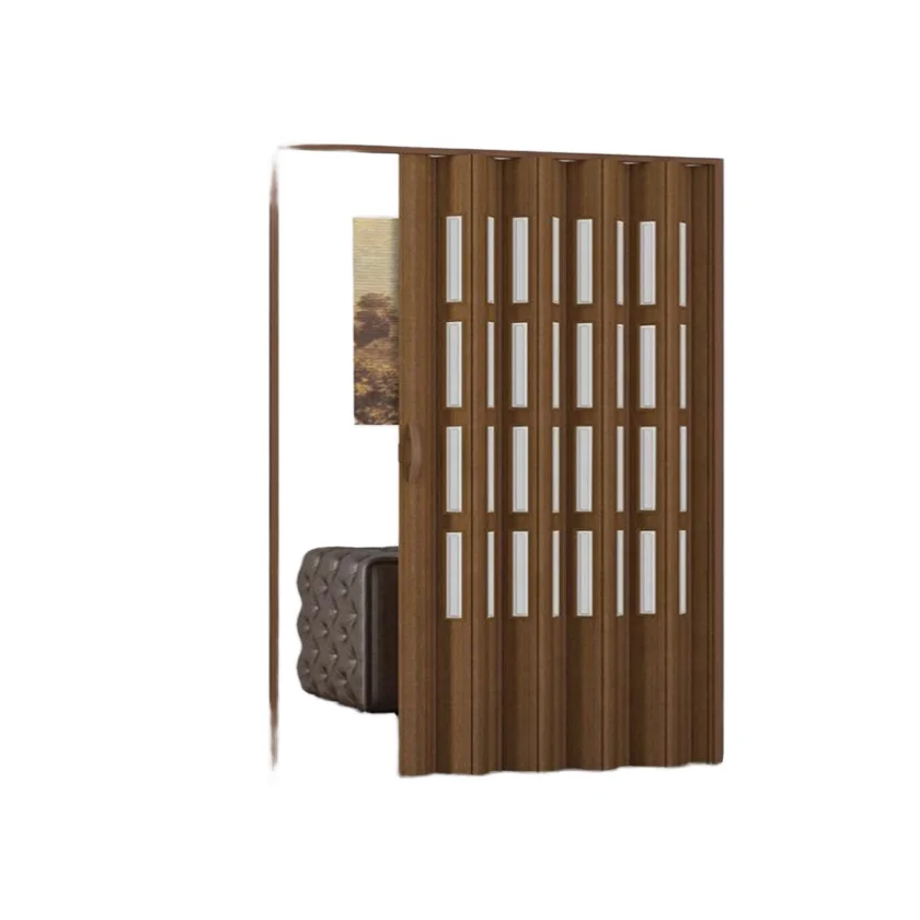 PVC Sliding Acrylic Folding Door with Interior Application Asian Design Finished Surface Decoration Features