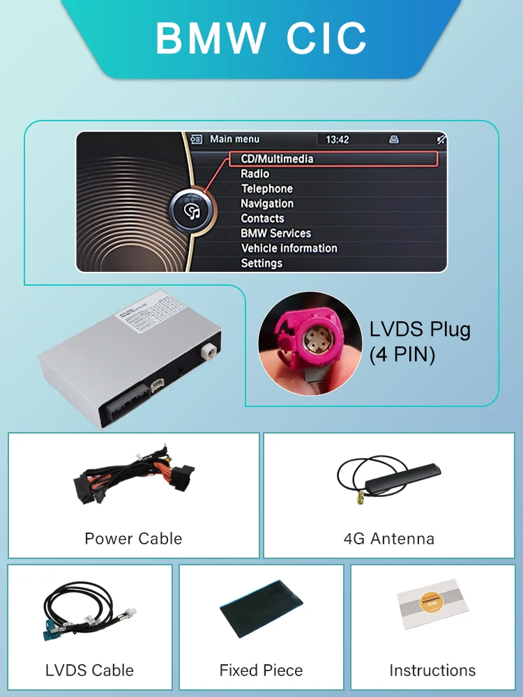 stwei Drahtloses CarPlay-Modul für BMW 3er E90 E91 E92 E93 5er E60 E61 CCC 2005-2008 CIC 2009-2012 Auto Play Android Auto 5