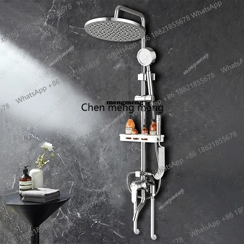 X173 Rain Shower System Waterfall Surround Shower Head Combo Handheld Spray Water Saving Shower Set Adjustable Bathroom Accessor
