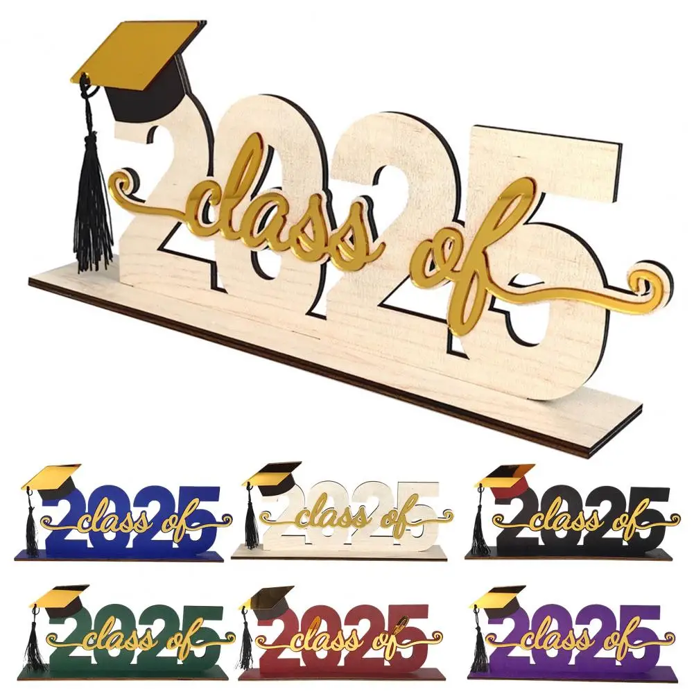 Wooden Table Sign College Graduates Sign 2025 Graduation Table Sign for High School College Graduates Wooden Bachelor for Home