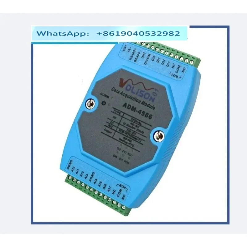 new 8 way 0/4-20mA current acquisition 4 way switch input 2 way relay output IO acquisition module RS485