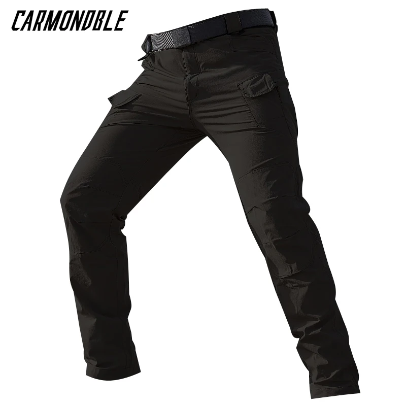 CARMONDBLE Men MTB Bicycle Comfortable Long Pants Cycling Mountain Bike Trousers Motorcycle Resistant Bottoms Pantalon Vtt Homme