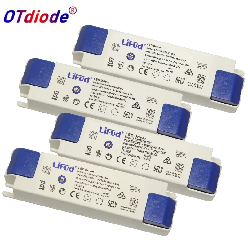 Lifud LED Driver DC25-42V/33-40V 800mA 900mA 1000mA 1050mA 1200mA 1300mA 1400mA 1500mA 40W50w 60W LF-GIRxxxYS Series Transformer