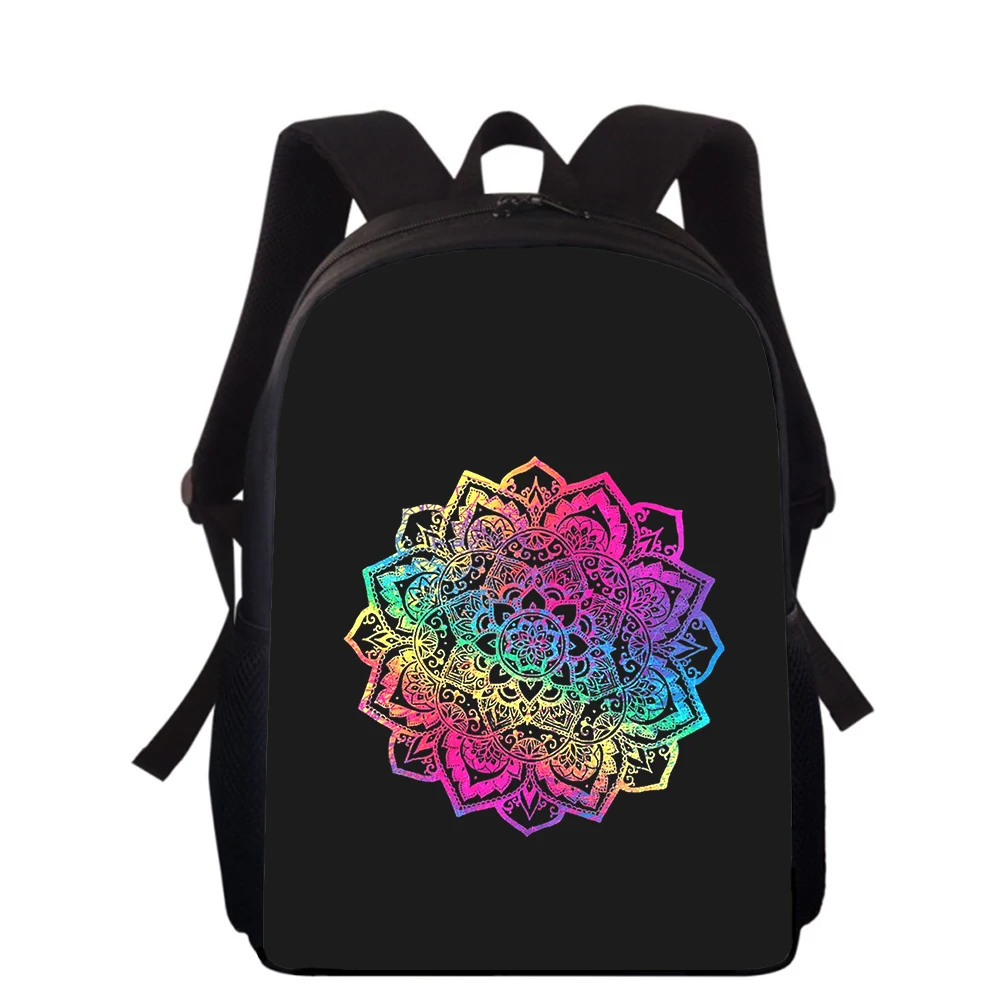 Mandala Blume Totem Kunst 15 "3D-Druck Kinder Rucksack Grundschule Schult aschen für Jungen Mädchen Rucksack Schüler Schulbuch Taschen