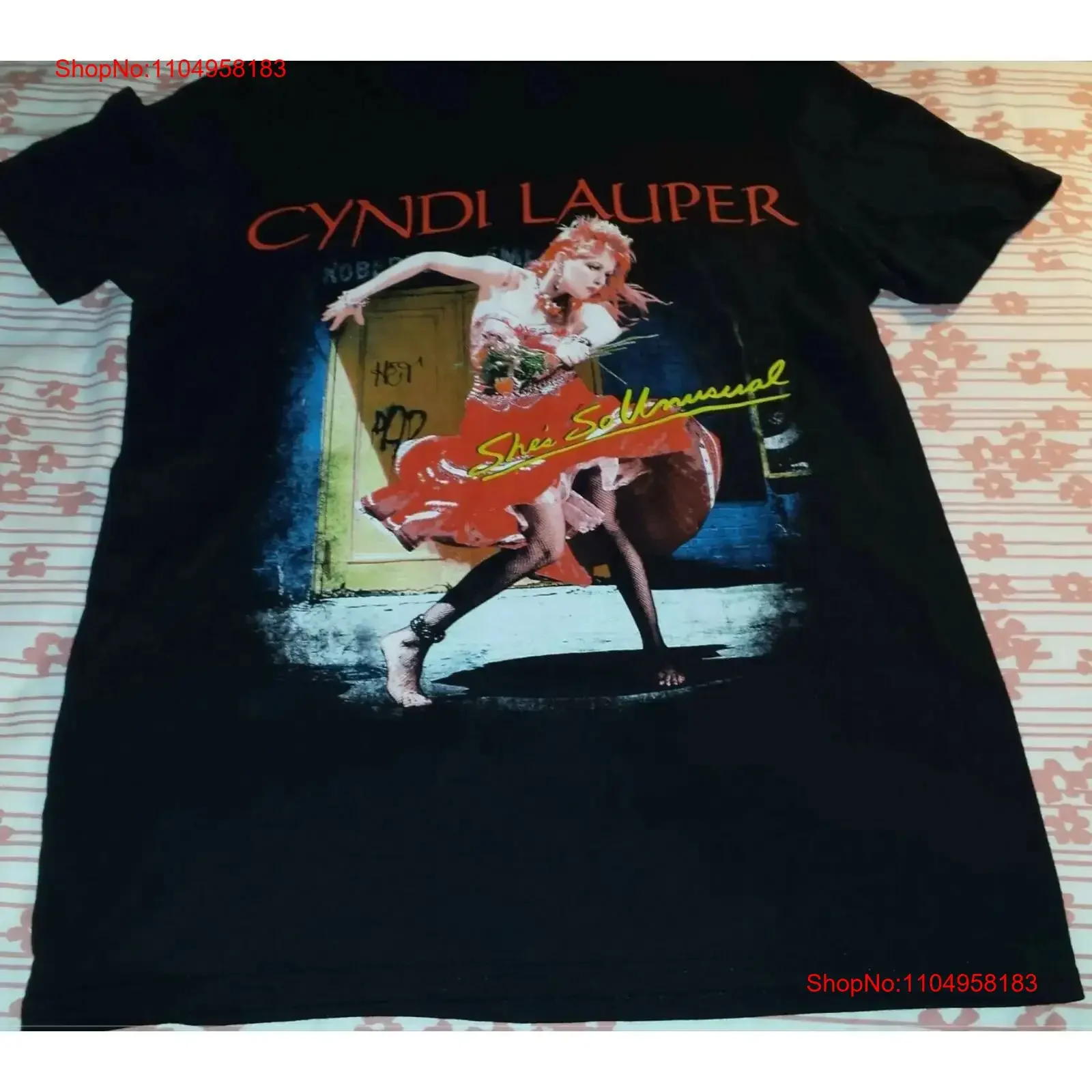تي شيرت كلاسيكي Cyndi Lauper She's So غير عادي مقاس S إلى 345xl عتيق مغسول أنيق قابل للتنفس متعدد الاستخدامات للجنسين مريح #1