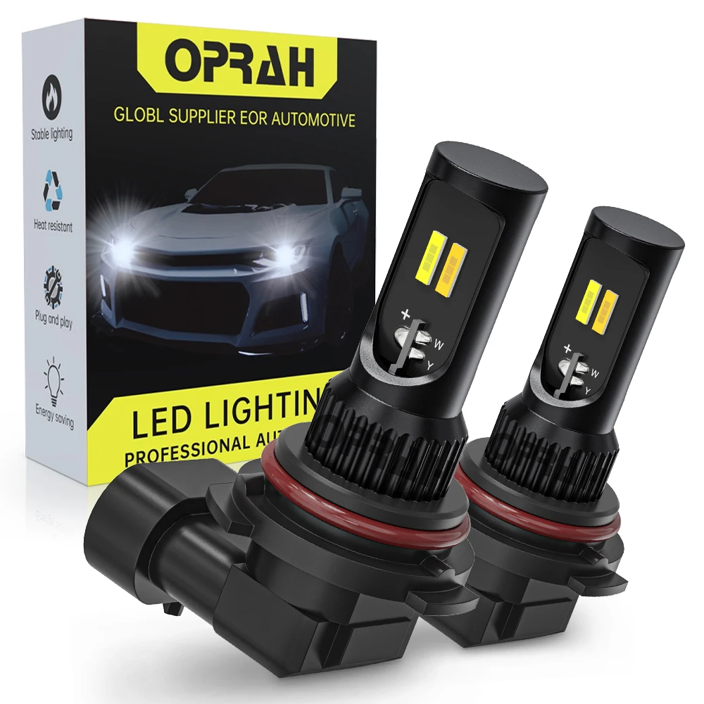 Oprah 2x Canbus 12V 24V LED Fog Lights H7 H11 9006 HB4 9005 HB3 1860SMD 7200LM 6000K 3000K White Amber Car Driving Running Lamps