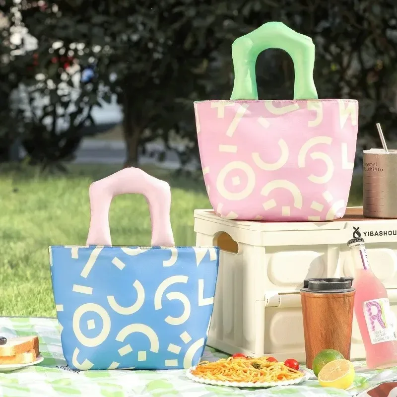 Lunchbox-Tasche aus verdickter Aluminiumfolie, isolierte Lunchtasche für Arbeiter, Essenstasche für Studenten, Pendler-Handtasche in Wolkenform