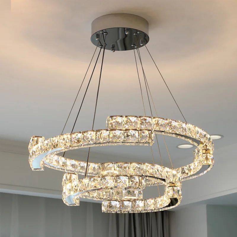 

Luxurious Crystal Chandelier for Living Room Bar Hanging Chandelier for Bedroom Bedside Wall Lamp Home Ceiling lamp