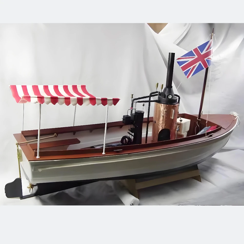 1: 12 الملكة الأفريقية باخرة RTR ثابت نموذج باخرة خشبية جمع الصف ديكور المنزل حلية الرجعية باخرة لعبة مجسمة #2