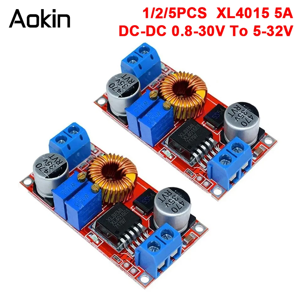 1/2/5pcs XL4015 Constant Voltage Current Step Down Buck Module DC-DC 5V-32V to 0.8V-30V 5A adjust Lithium Battery Charger Board