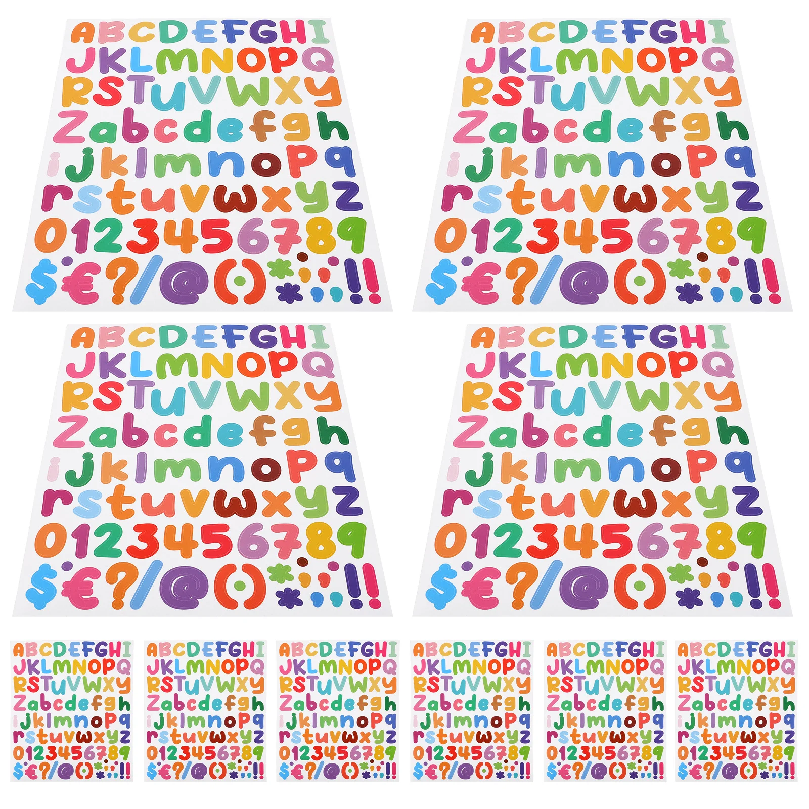 Stiker Huruf Angka Warna-warni Label Alfabet Untuk Kerajinan Scrapbooking Dekorasi Diy Stiker Alfabet Berwarna