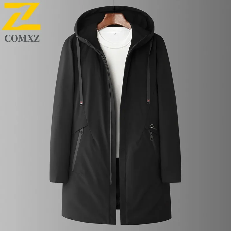 COMXZ رجل أسفل سترة الأزياء الوقوف طوق التنقل مكتب سترة دافئة الأعمال عارضة الذاتي زراعة الخريف الشتاء معطف