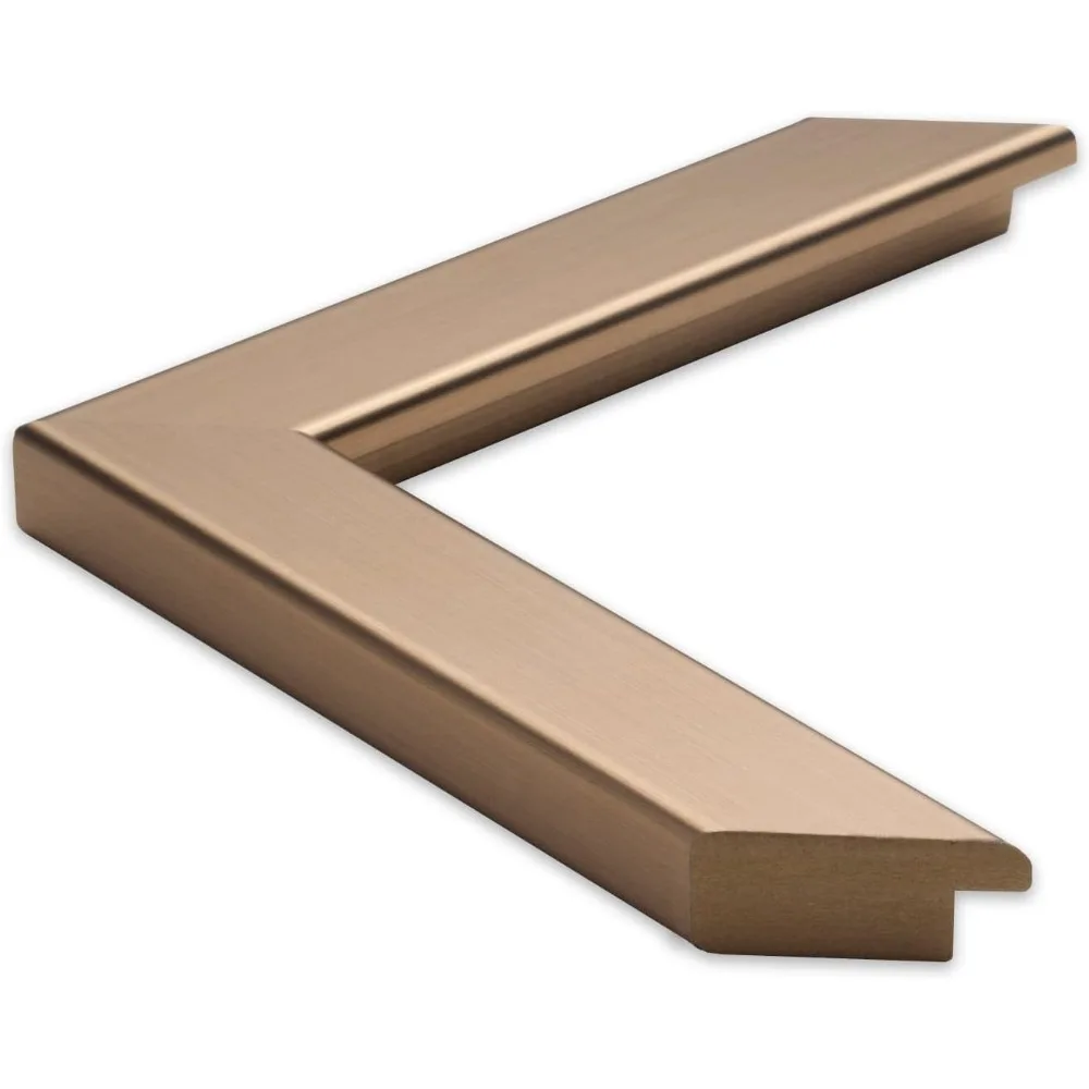 مرآة زينة مثبتة على الحائط برونزية شامبانيا مقاس 28 × 60 بوصة، مرآة حمام بإطار ذهبي، صنع في الولايات المتحدة الأمريكية، خيار تعليق أفقي #2