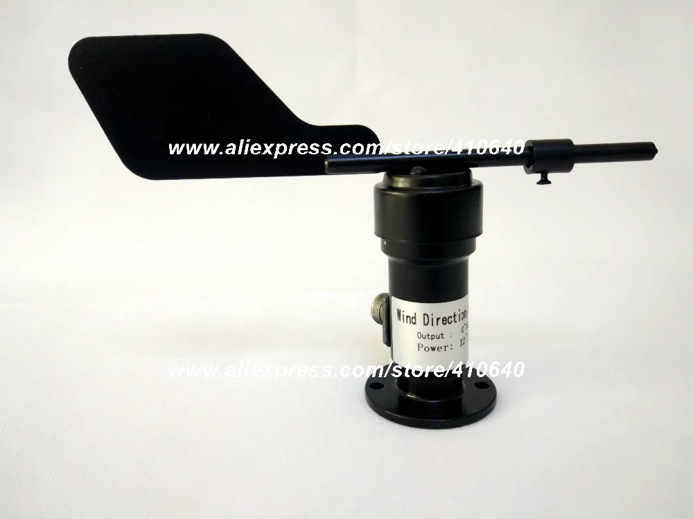 Sensor de dirección del viento de aleación de aluminio, tipo voltaje de 0 a 10V, fuente de alimentación del Sensor de dirección del viento, enchufe de aire de conexión DC12 a 24V