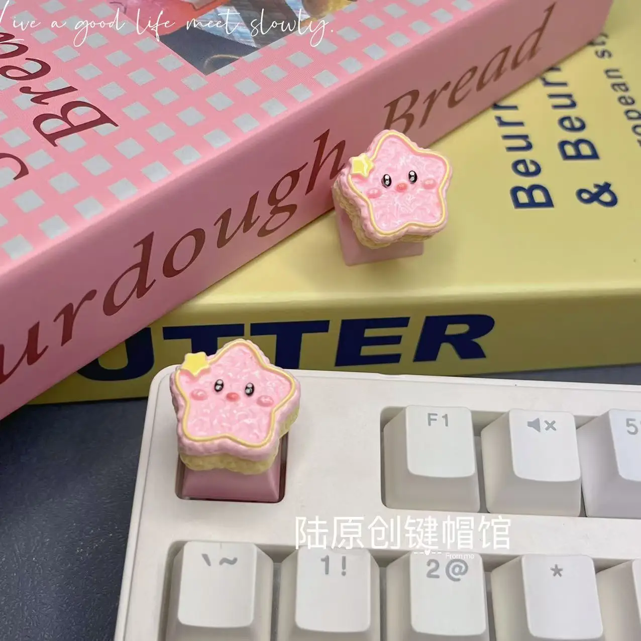 

DIY Cartoon Custom Cute Star Keycaps Bottom Backlit Keycaps Cherry MX Mechanical Keyboard Keycaps Gift Pink Cute Keycaps