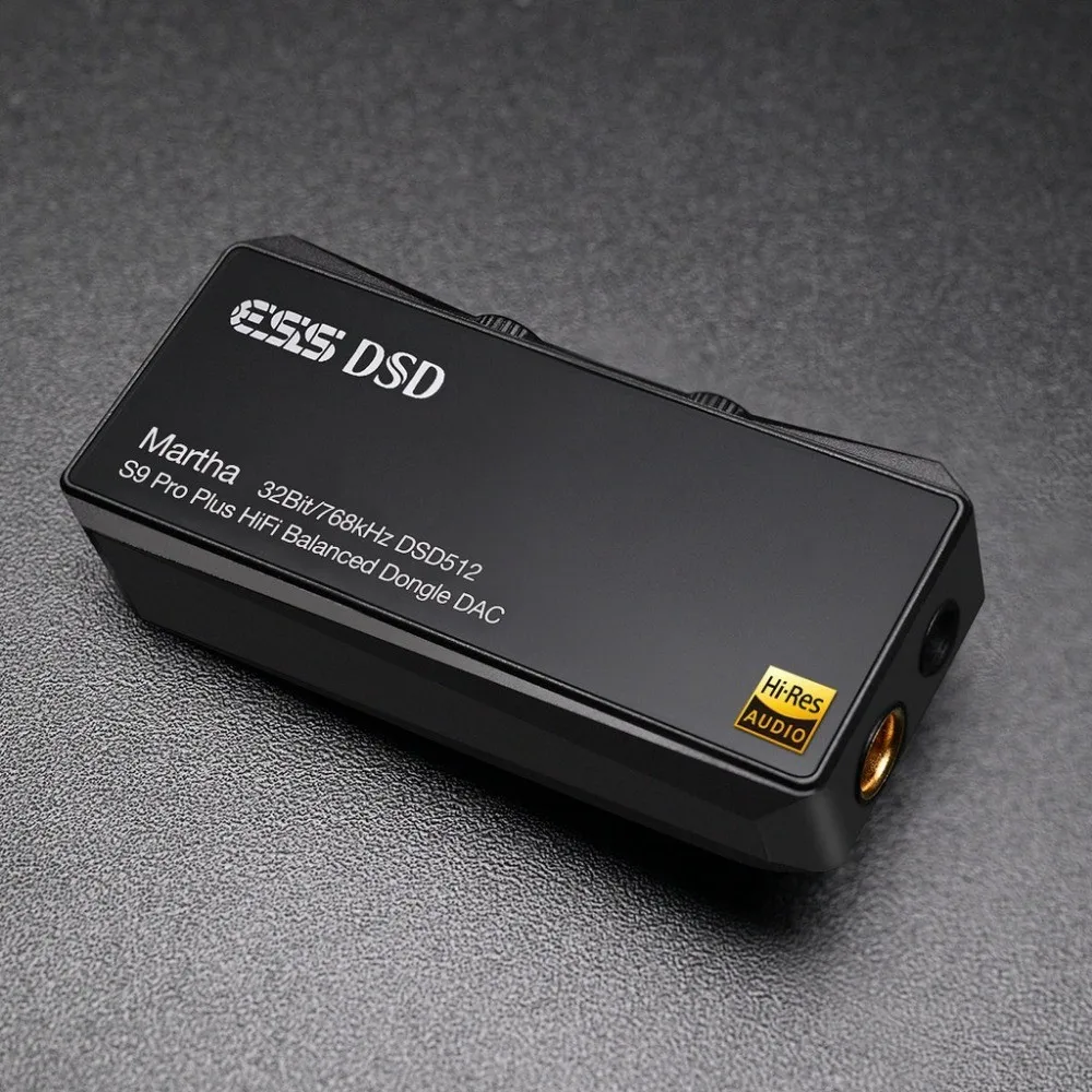 Hidizs S9 Pro Plus Martha HiFi Balanced Dongle USB DAC AMP Headpone Amplifier ES9038Q2M Hi-Res Audio DSD512 3.5mm 4.4mm Audirect