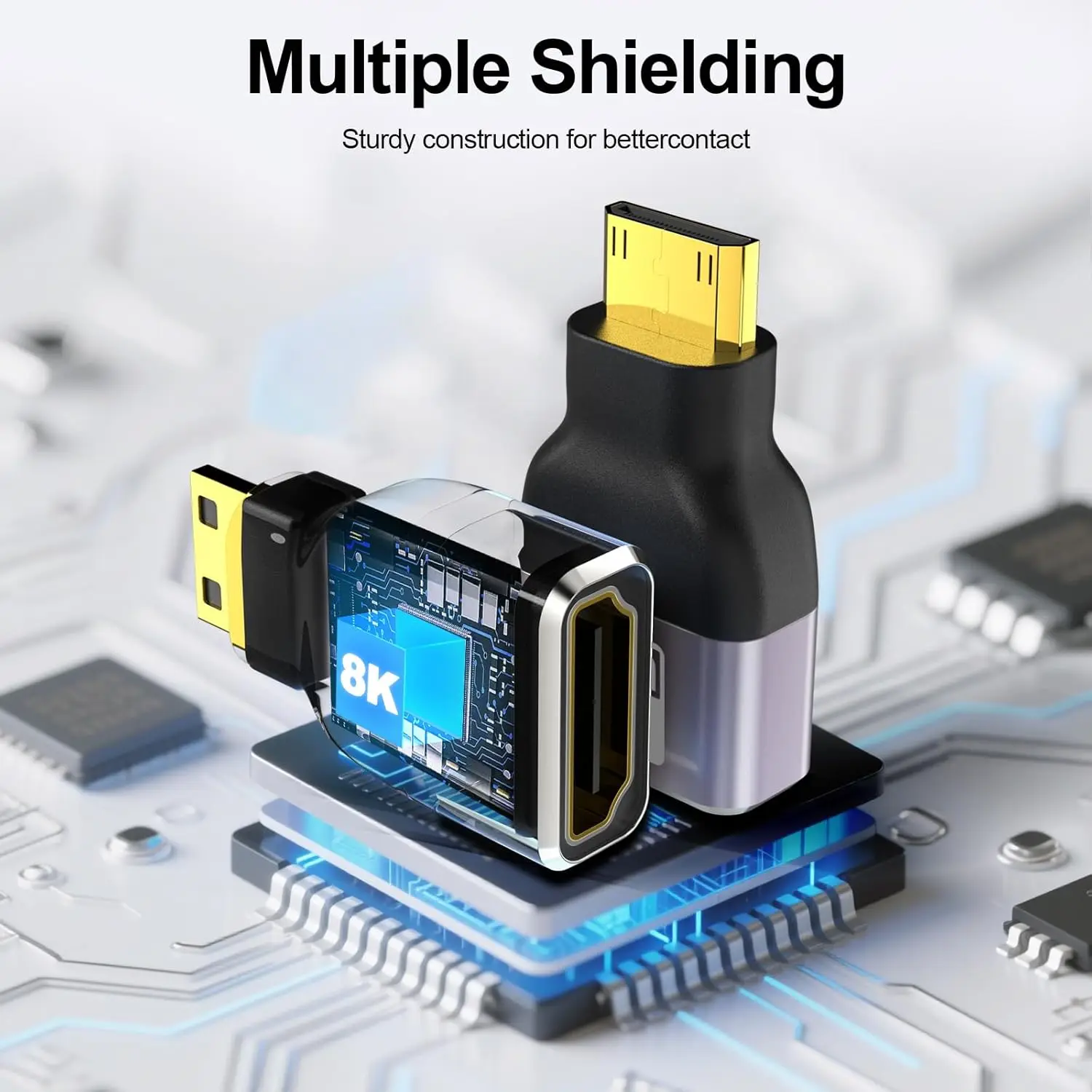Kép 4: Hdmi-compatible Adapter típusa C micro/mini HDMI kelt HDMI Adapter 8K 60hz 4K HDMI átalakító számára HDTV Notebook PS5